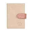 Best Frandi Porte Carte Cuir Avec Patte Beige Et Poudre