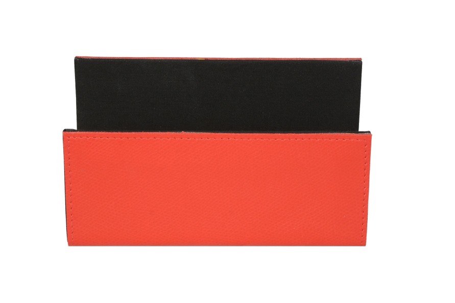 New Frandi Porte Lettres En Cuir-Rouge