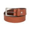 New Frandi Ceinture En Cuir Cognac 35 Mm