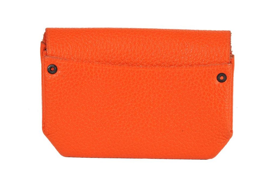 Best Frandi Porte Monnaie Orange En Cuir