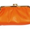 Best Frandi Porte Monnaie Femme Cuir-Orange