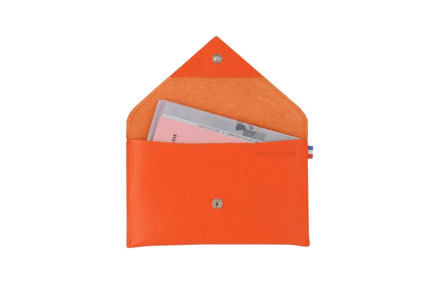 Hot Frandi Porte Papier Cuir -Orange