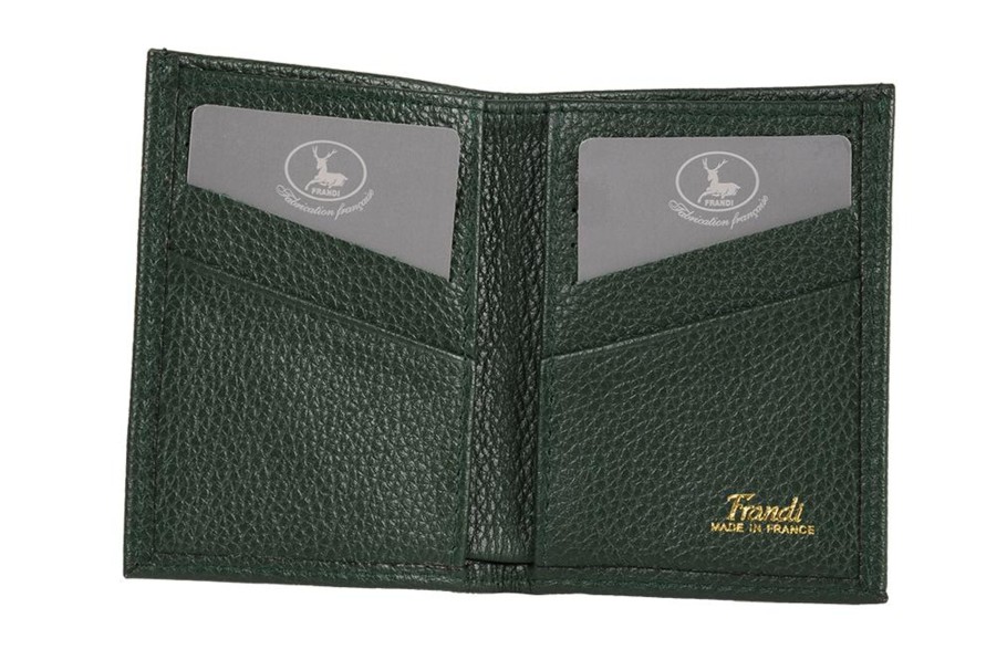 Clearance Frandi Porte Carte Cuir Vert