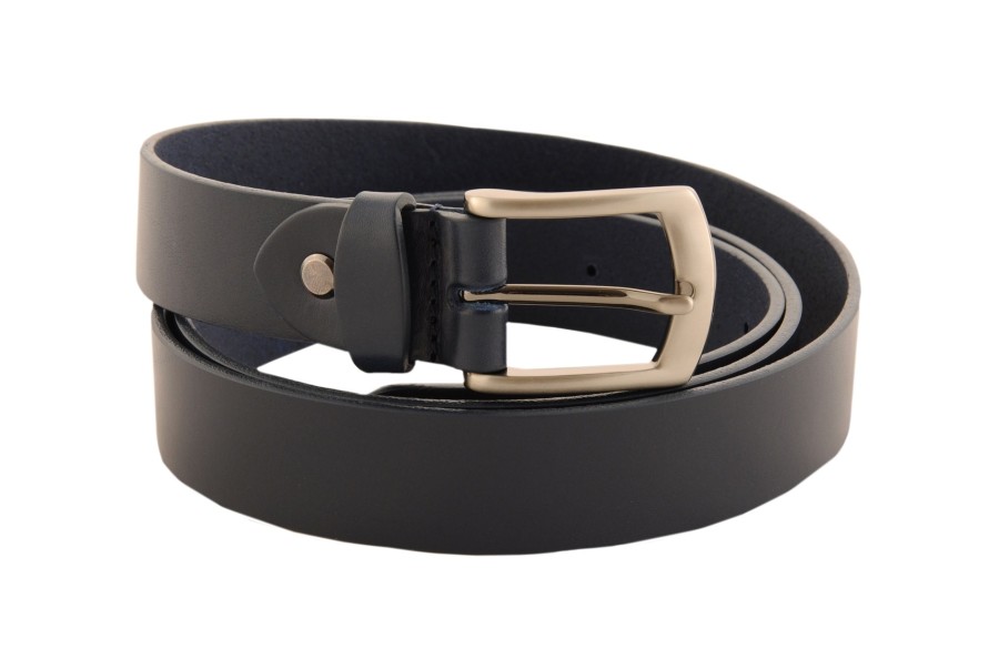 New Frandi Ceinture Homme Cuir Navy 30Mm