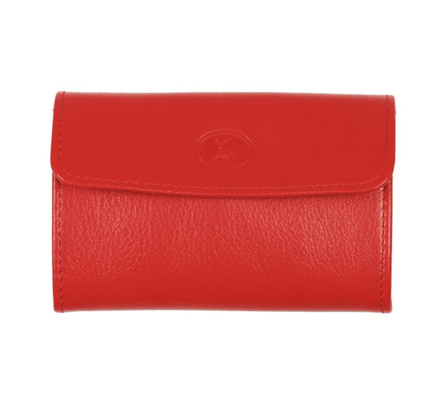 Best Frandi Porte Monnaie Femme Cuir-Rouge