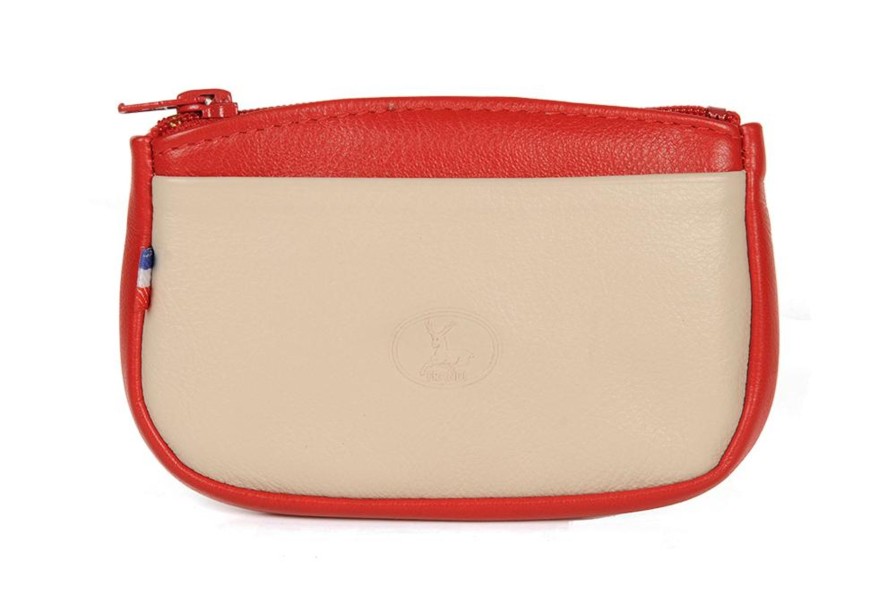 Best Frandi Porte Monnaie Beige Et Rouge