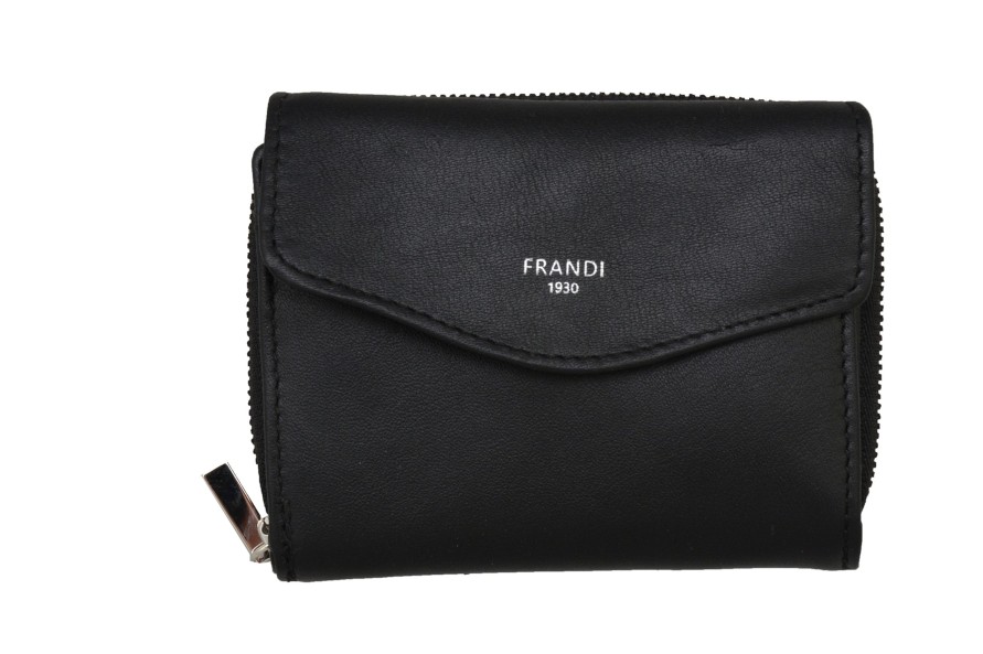 Wholesale Frandi Portefeuille Femme Cuir-Noir