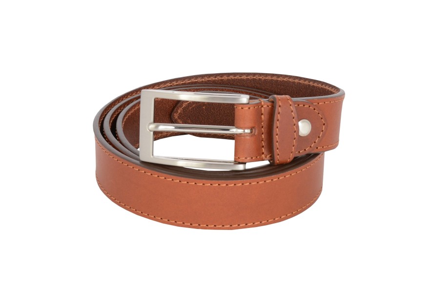 Clearance Frandi Ceinture Cuir Cognac 30 Mm