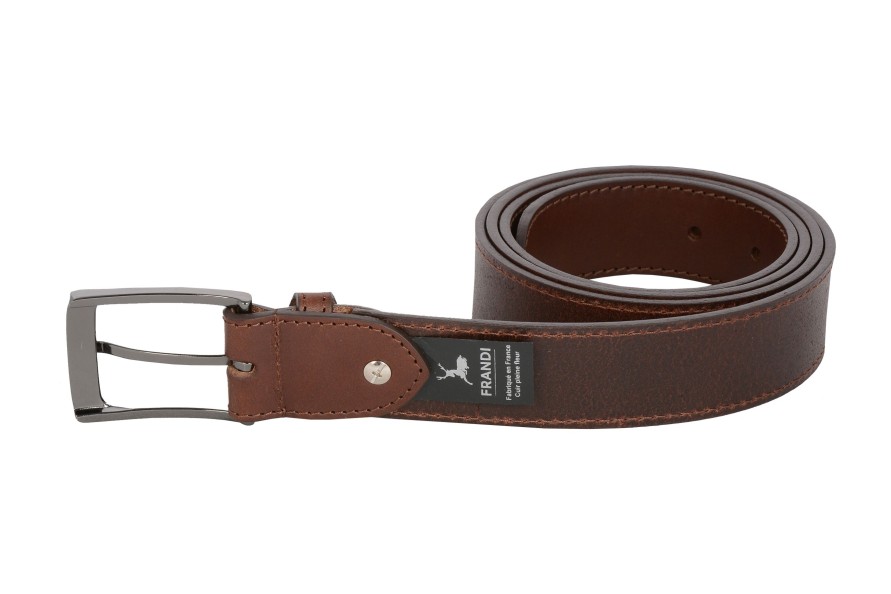 Online Frandi Ceinture Marron 35 Mm