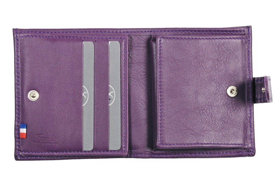 New Frandi Porte Monnaie Avec Patte -Violet