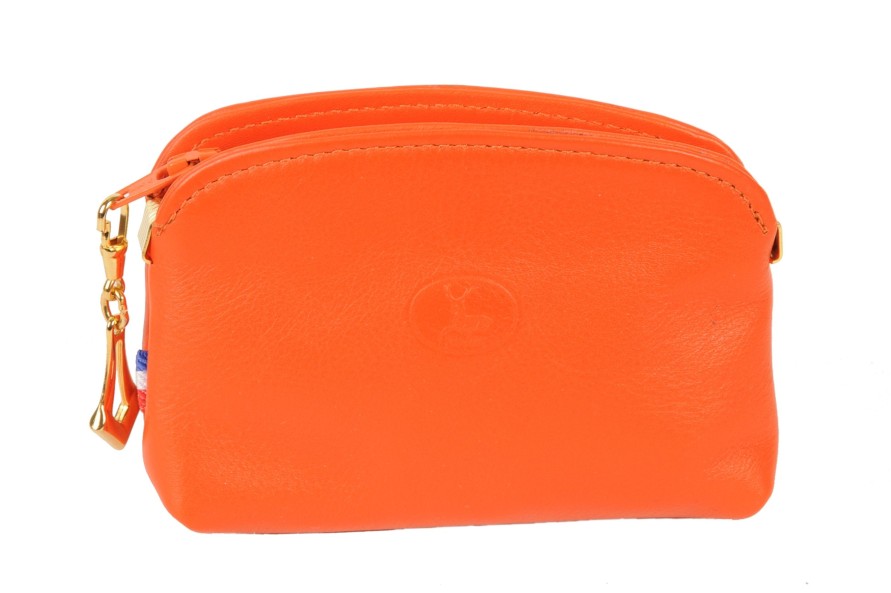 Best Frandi Porte Monnaie Cuir -Orange