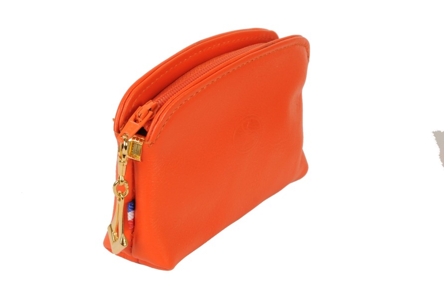 Best Frandi Porte Monnaie Cuir -Orange