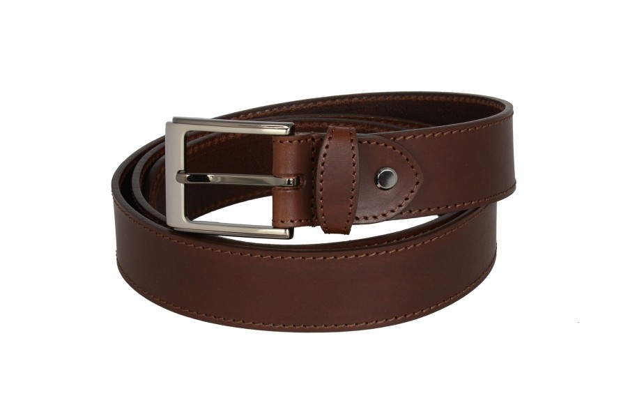 Online Frandi Ceinture Cuir Marron 35 Mm