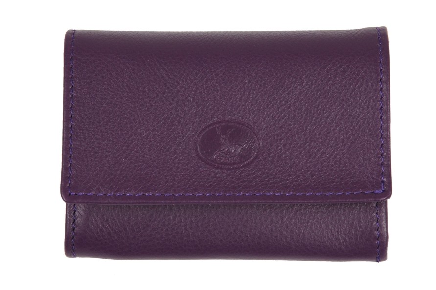 Online Frandi Porte Monnaie Femme En Cuir -Violet