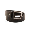 New Frandi Ceinture Large En Cuir Noir