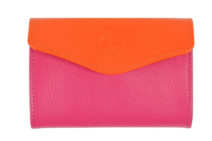 Online Frandi Porte Monnaie Femme -Orange/Fushia