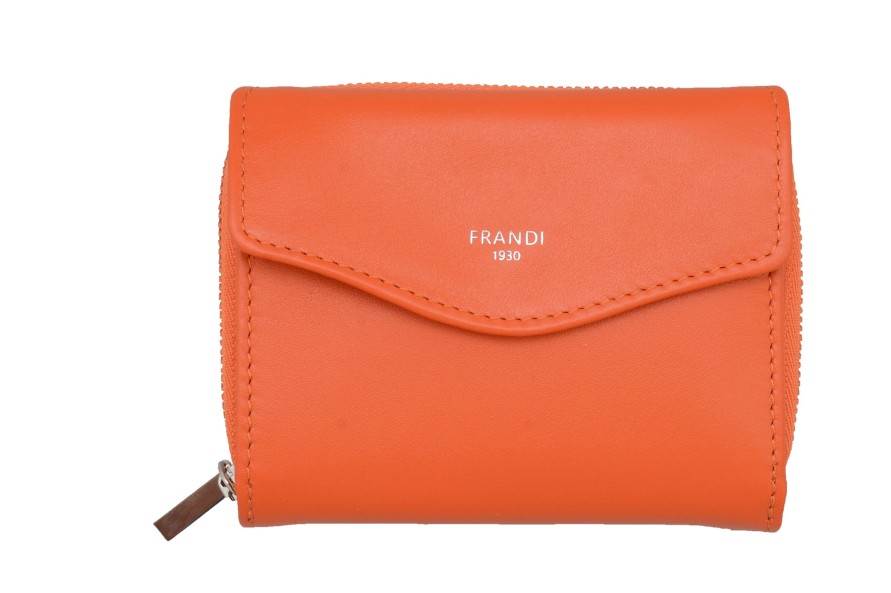 Best Frandi Portefeuille Femme Cuir-Orange