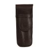 Hot Frandi Etui Stylo Cuir Double-Marron