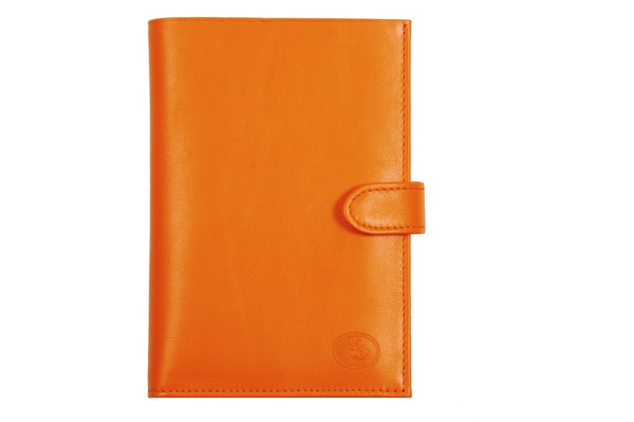 Hot Frandi Portefeuille Cuir Avec Patte-Orange