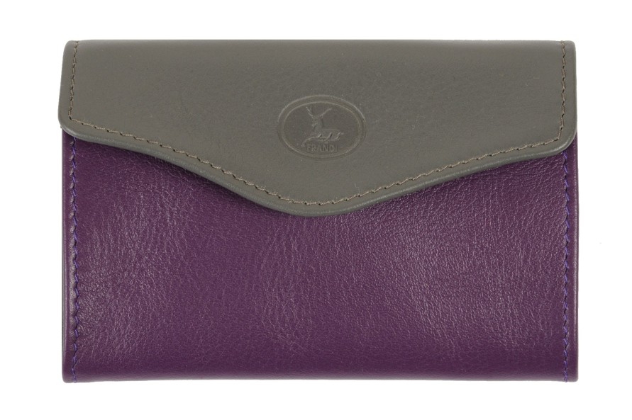 Best Frandi Porte Monnaie Femme -Gris/Violet