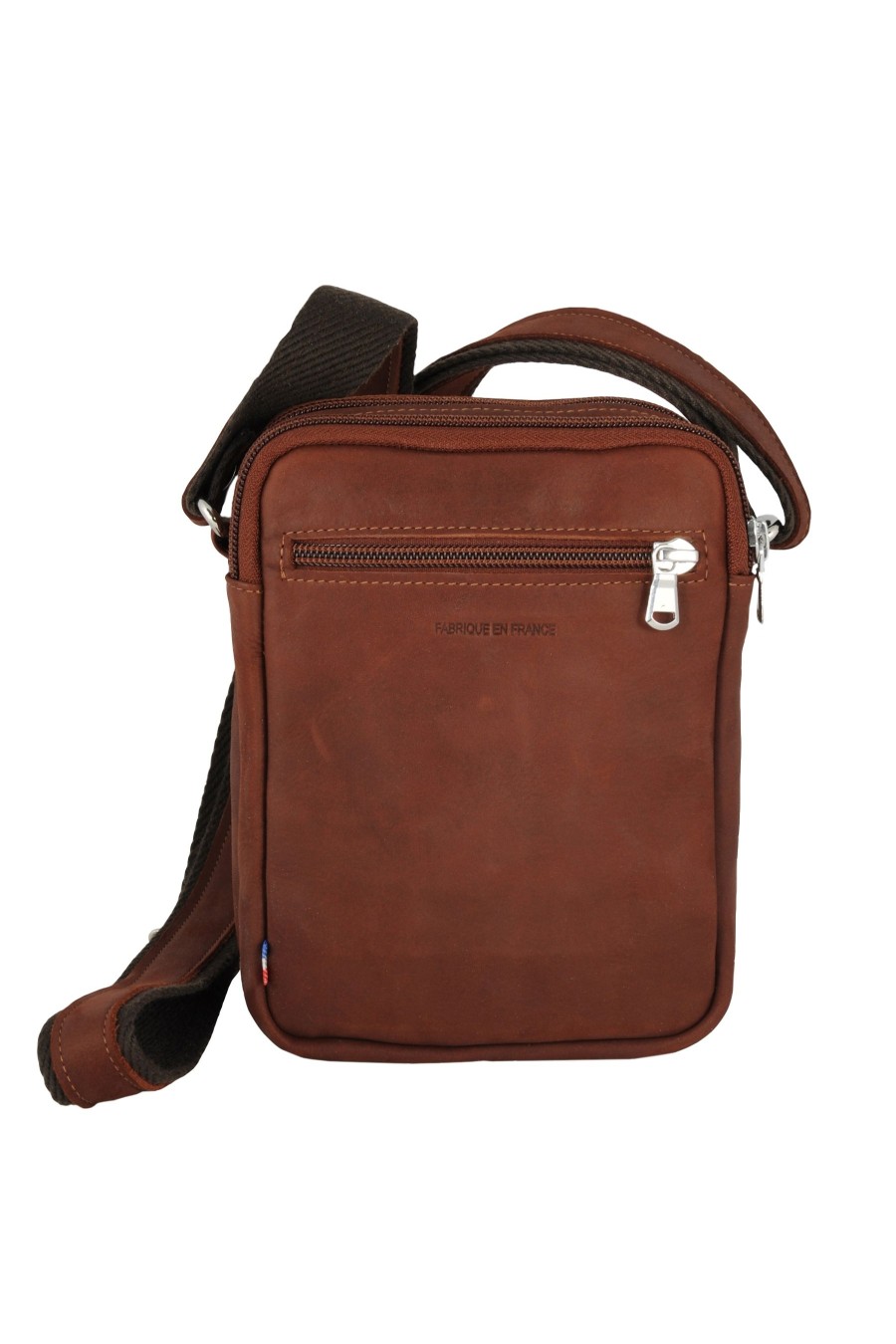 Best Frandi Pochette Double En Cuir-Cognac