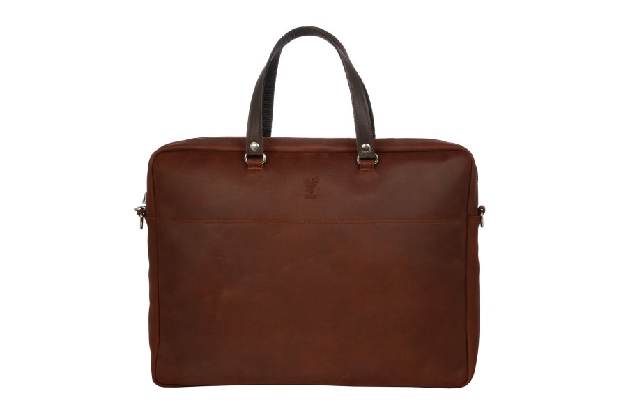 Hot Frandi Sac Business Cuir-Cognac