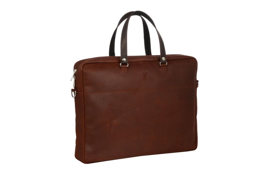 Hot Frandi Sac Business Cuir-Cognac