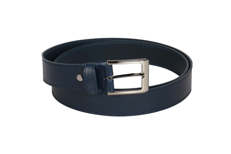 Best Frandi Ceinture En Cuir Marine 35 Mm