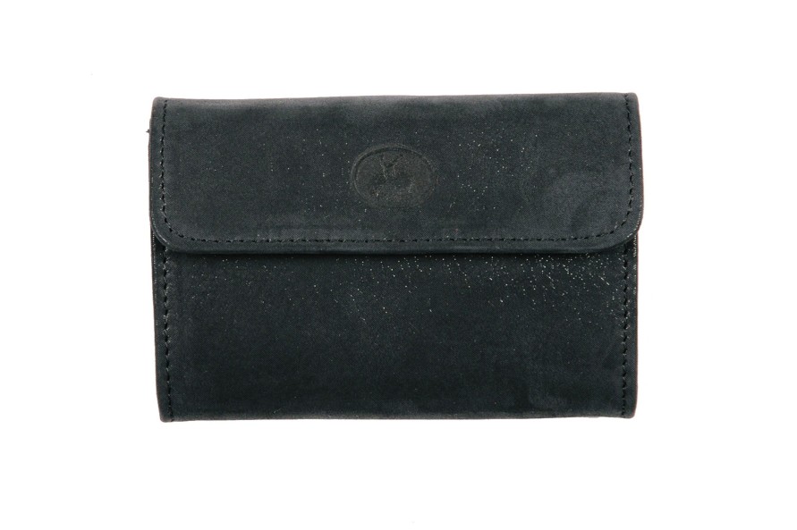 Clearance Frandi Petit Porte Monnaie En Cuir-Noir