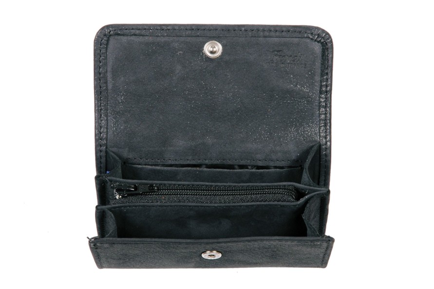 Clearance Frandi Petit Porte Monnaie En Cuir-Noir