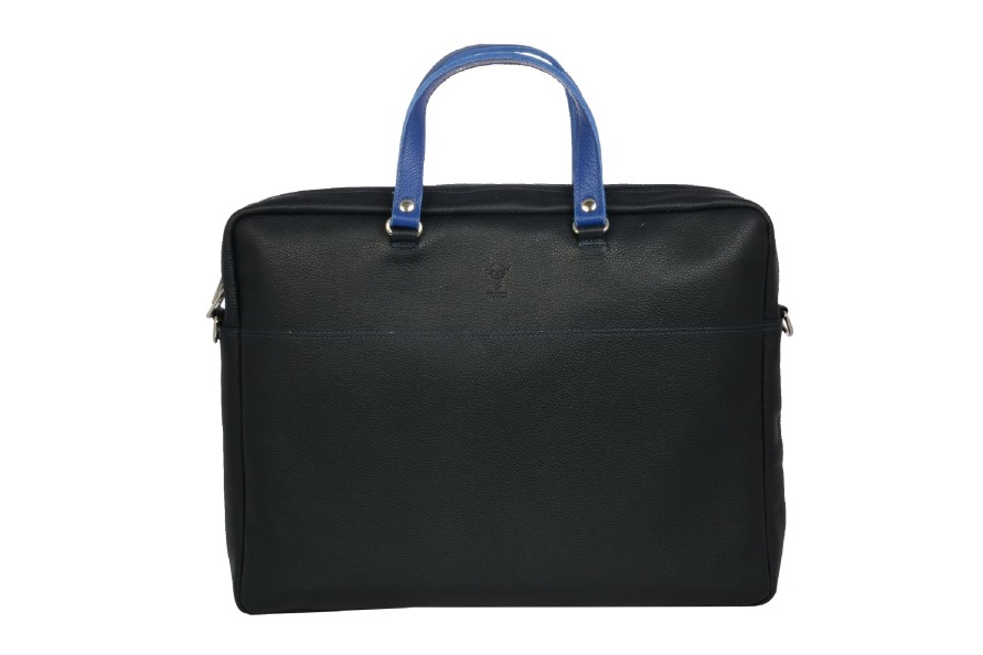 Best Frandi Cartable Cuir Homme-Marine