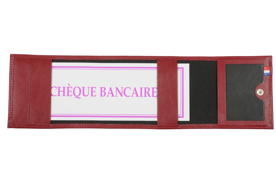 Online Frandi Porte Chequier Lateral En Cuir-Bordeaux