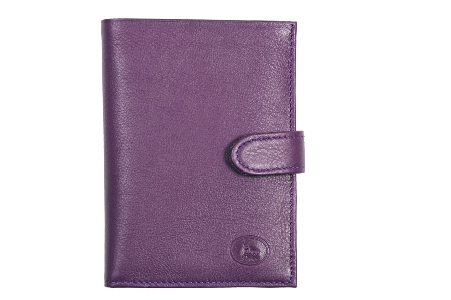 Clearance Frandi Petit Portefeuille Cuir Avec Patte -Violet