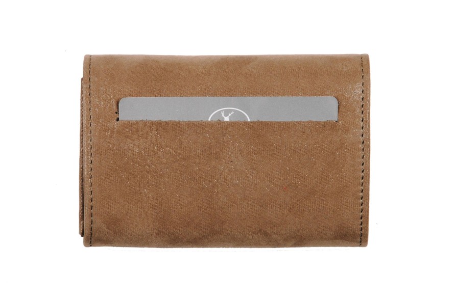 Clearance Frandi Petit Porte Monnaie En Cuir-Taupe