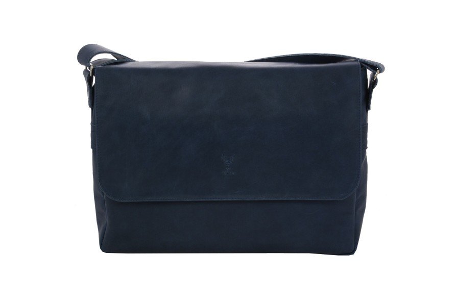 Best Frandi Sac En Cuir Vintage A4-Marine