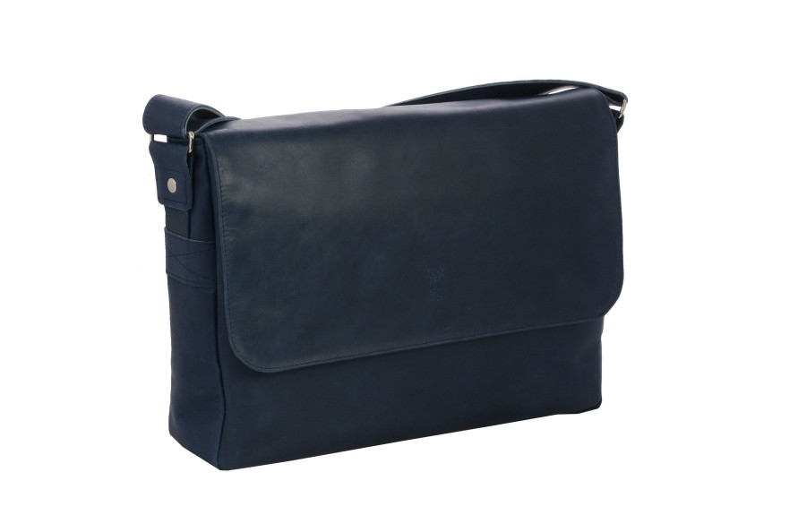 Best Frandi Sac En Cuir Vintage A4-Marine