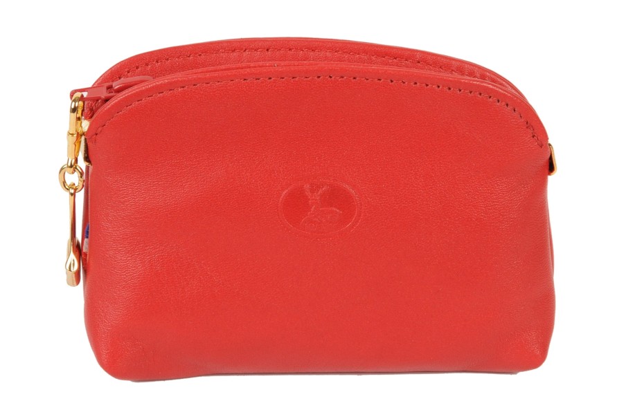 Hot Frandi Porte Monnaie Cuir -Rouge