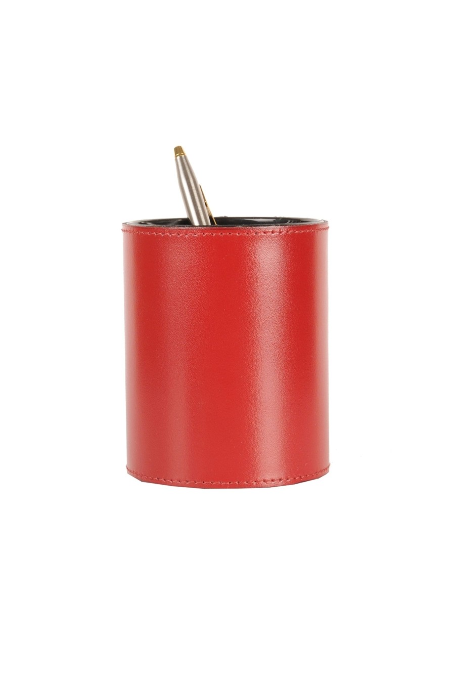 New Frandi Pot A Crayon En Cuir-Rouge