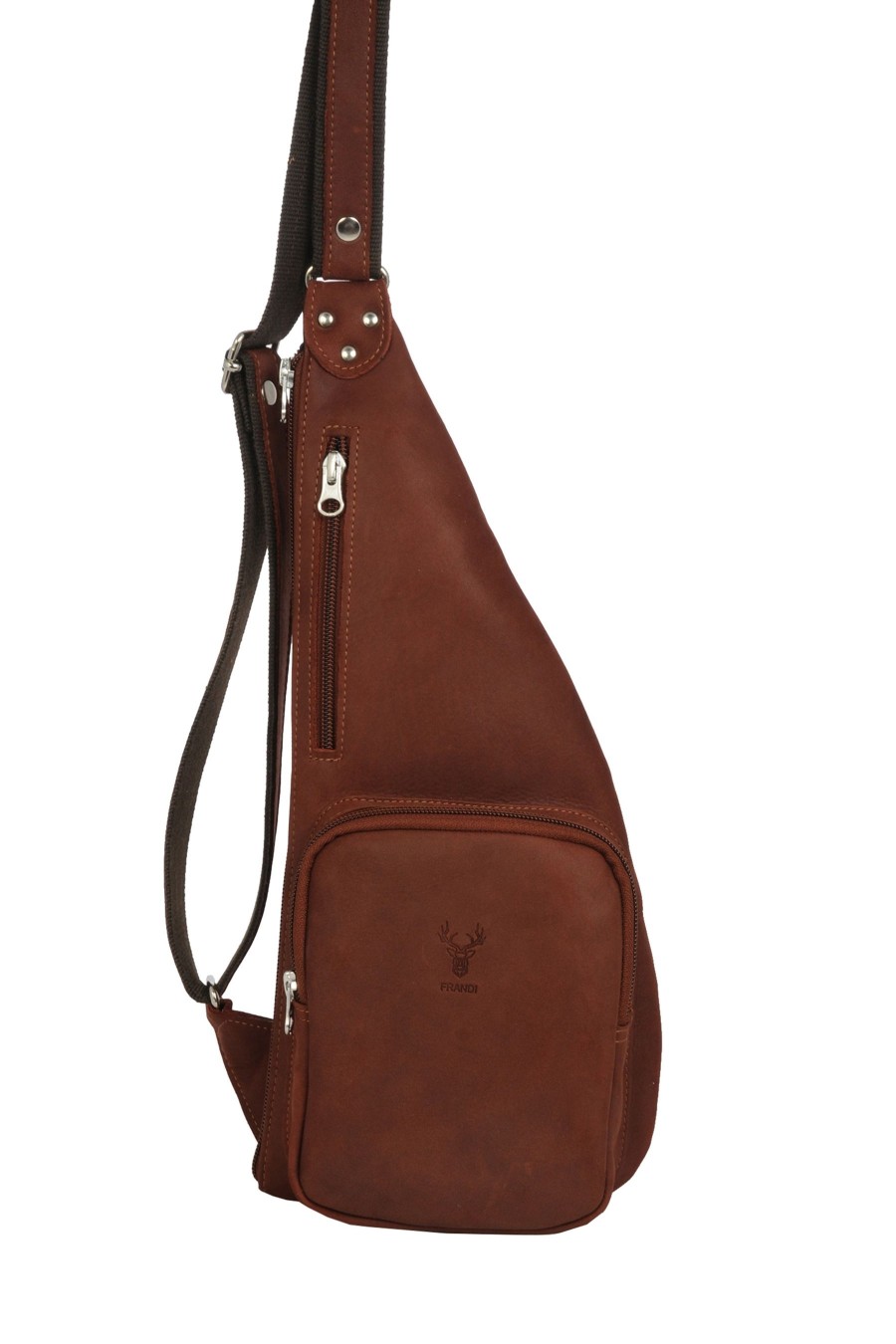 Hot Frandi Sacoche Holster Cuir -Cognac