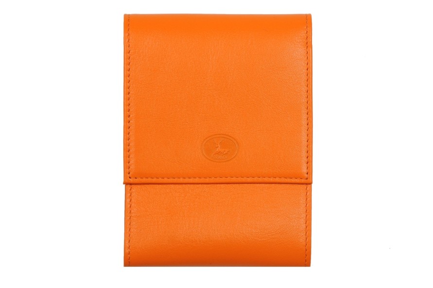 New Frandi Porte Chequier Lateral En Cuir-Orange