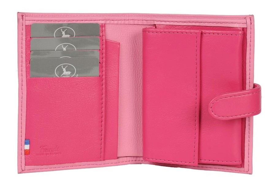 New Frandi Porte Monnaie Rose Et Fushia Bicolore