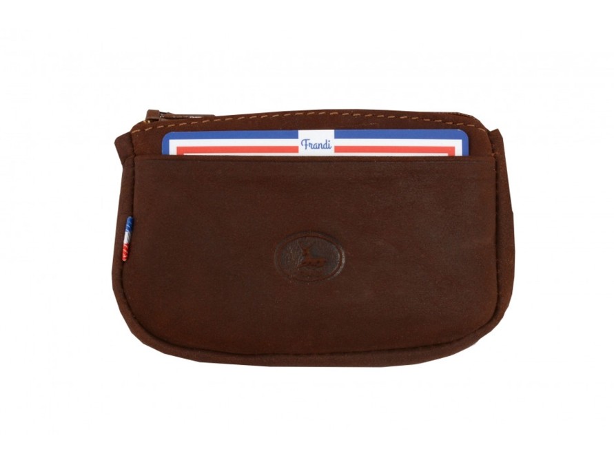 Clearance Frandi Porte Monnaie Cuir -Cognac