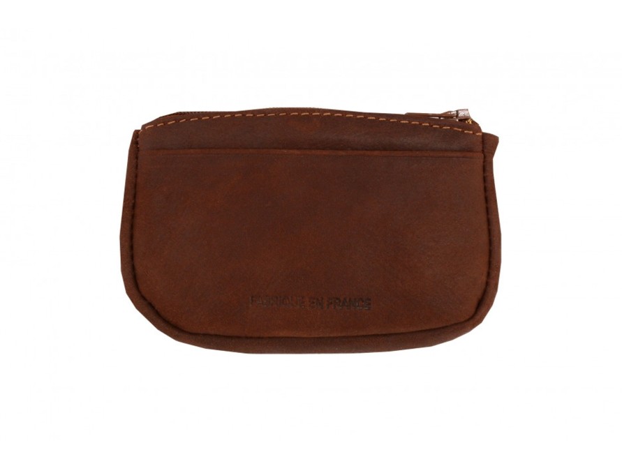 Clearance Frandi Porte Monnaie Cuir -Cognac