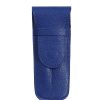 New Frandi Etui Stylo Cuir Double-Bleu