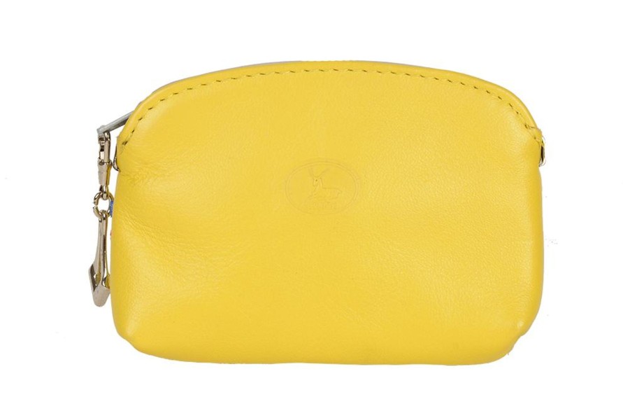 Clearance Frandi Porte Monnaie Cuir Jaune