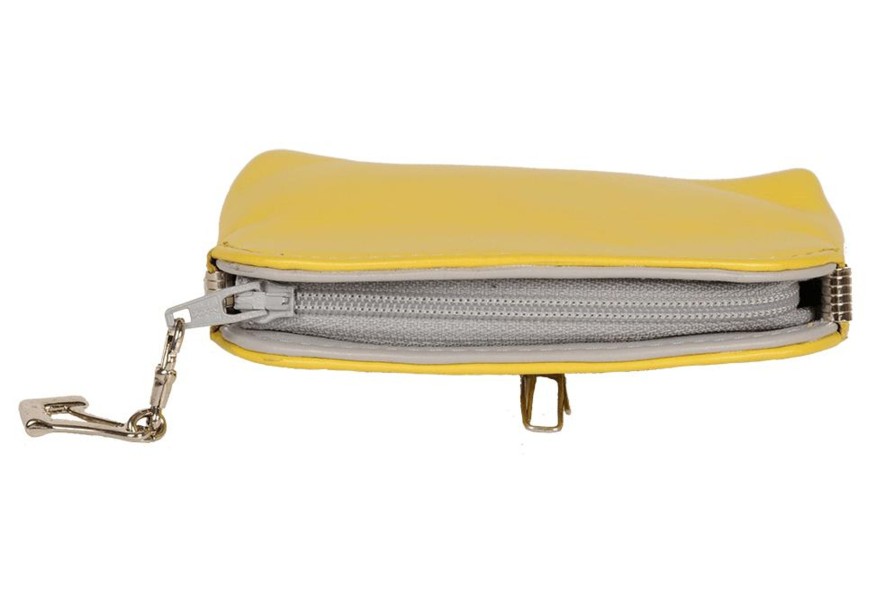 Clearance Frandi Porte Monnaie Cuir Jaune