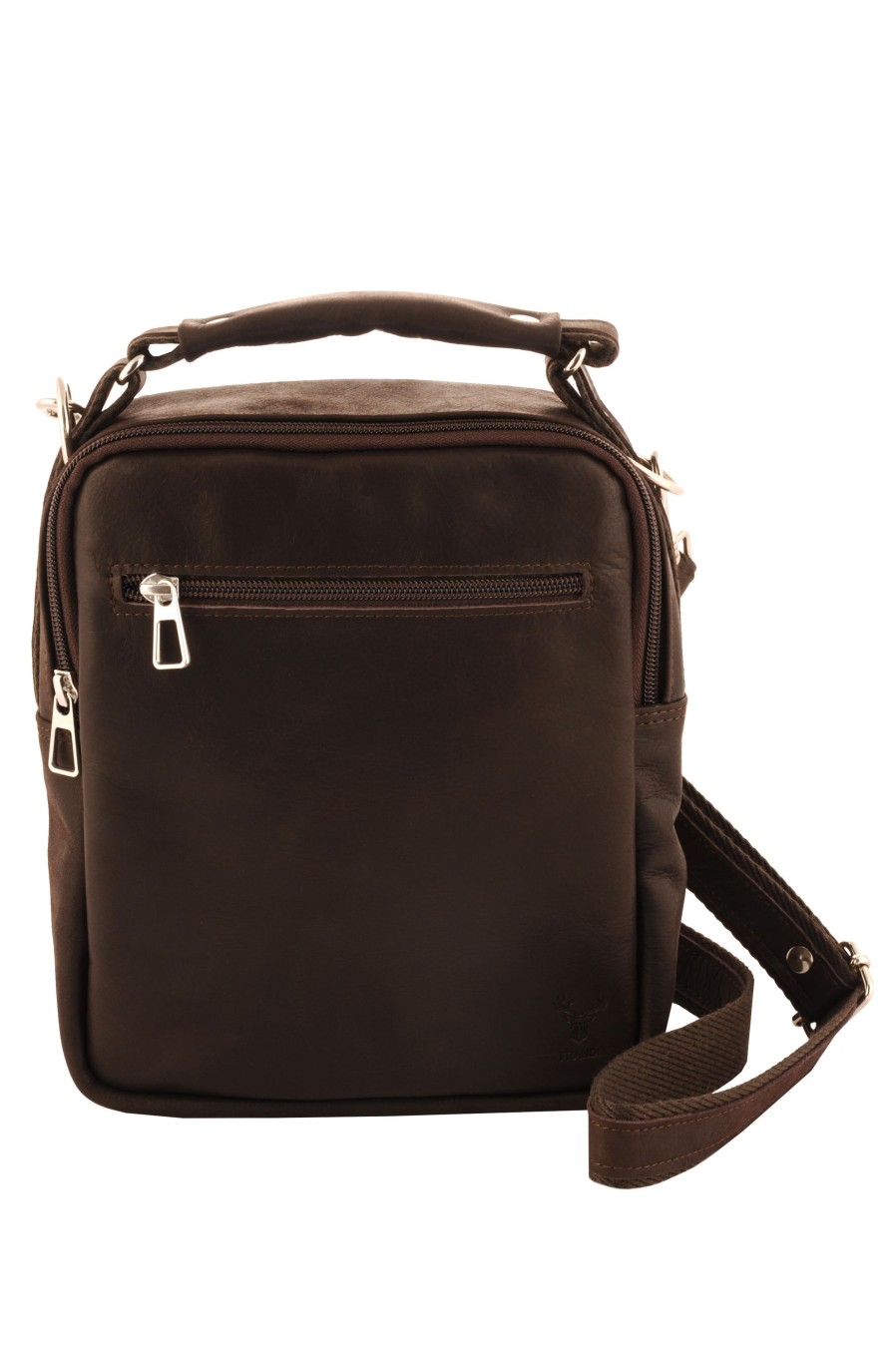 New Frandi Sacoche Cuir Homme Avec Poignee-Marron