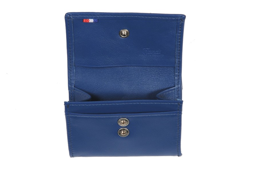 Best Frandi Porte Monnaie Femme En Cuir -Bleu