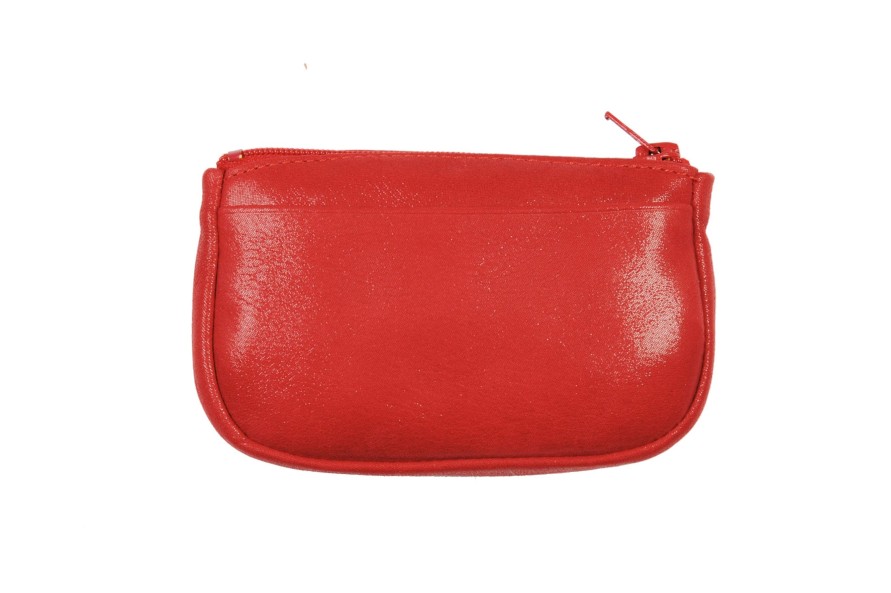 New Frandi Petit Porte Monnaie En Cuir-Rouge