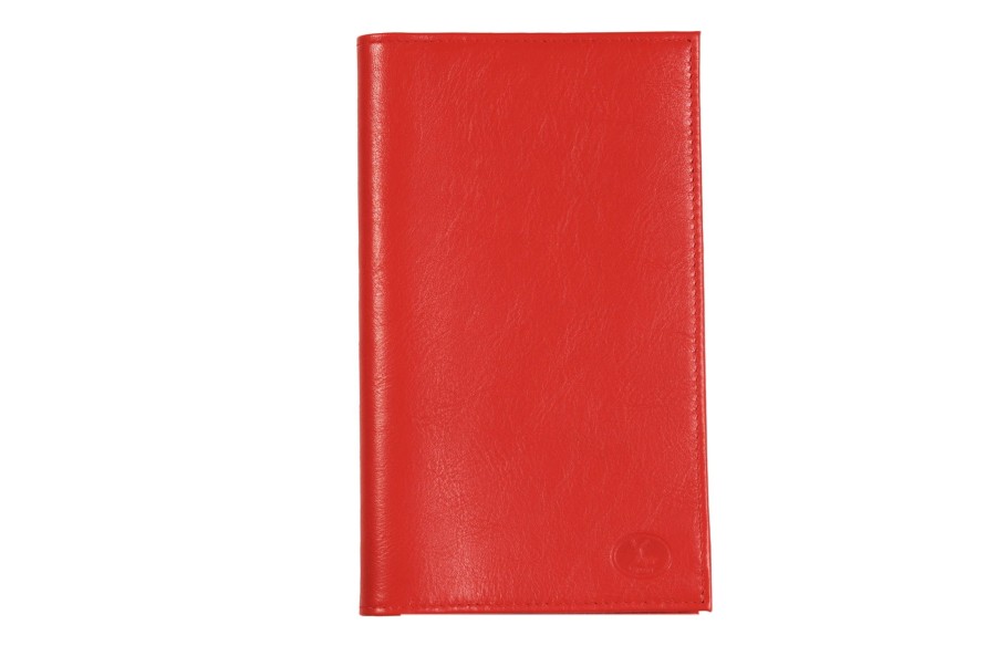 Clearance Frandi Porte Chequier Cuir-Rouge